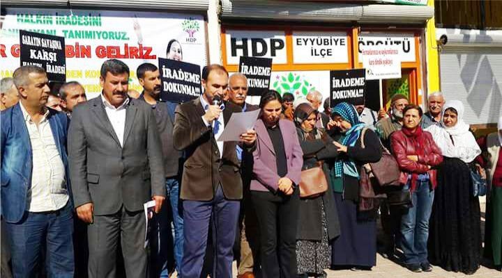 HDP-DBP Eyyübiye’den tutuklama protestosu