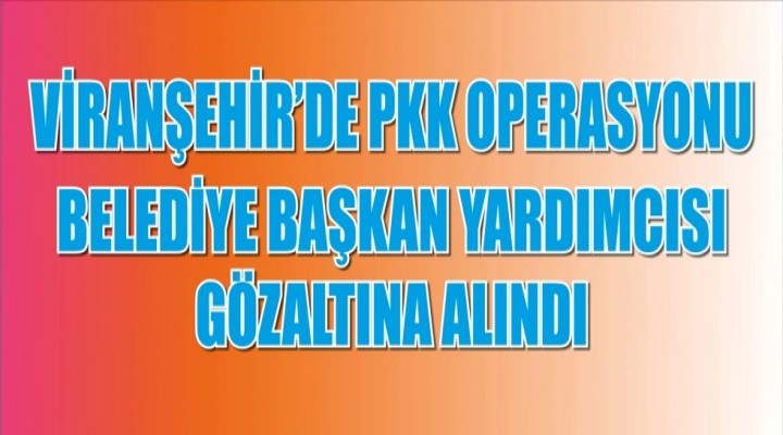 Viranşehir’de PKK operasyonu: 2 gözaltı