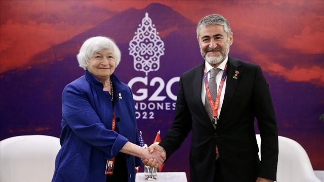 Urfalı Bakan, ABD Hazine Bakanı Yellen ile görüştü