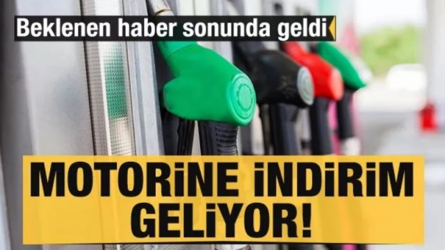 Son dakika haberi: Motorine indirim geliyor