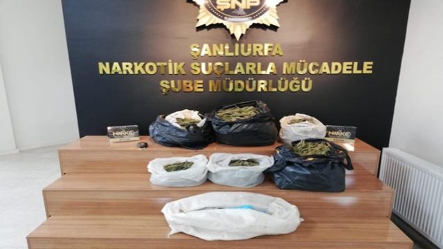 Şanlıurfa'da 9 kilo 150 gram esrar ele geçirildi