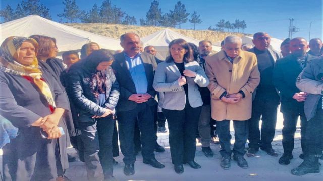 HDP Başkanı Buldan Şanlıurfa’da depremzedelere başsağlığı diledi