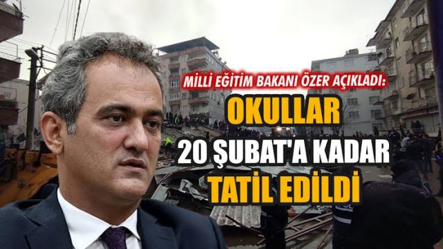 Okullar 20 Şubat'a kadar tatil edildi