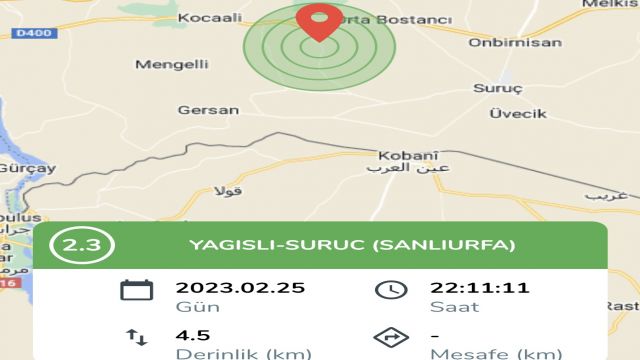 Şanlıurfa’da deprem