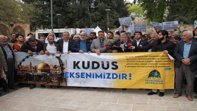 Şanlıurfa'da Dünya Kudüs günü'nde İsrail protesto edildi