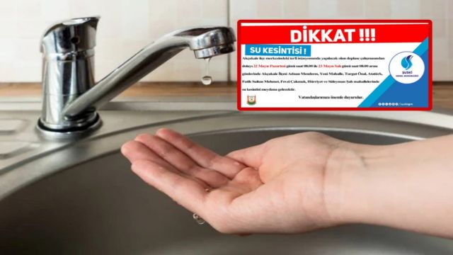 Akçakale'de 8 mahallede Su kesintisi yaşanacak!