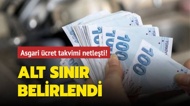 Asgari ücret zammında alt sınır belirlendi