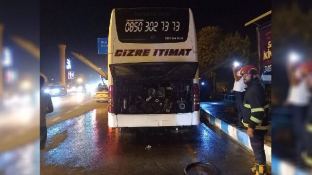 Şanlıurfa'da yolcu otobüsünde yangın!