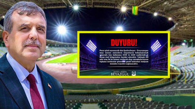 Büyükşehirden Urfaspor Taraftarını sevindirecek haber!