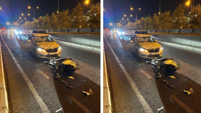 Kaza yapıp ağır yaralanan motosiklet sürücüsü hayatını kaybetti