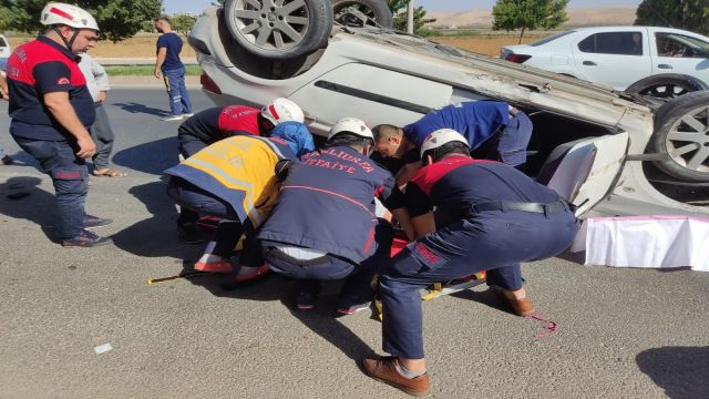 Şanlıurfa’da kaza: araç takla attı