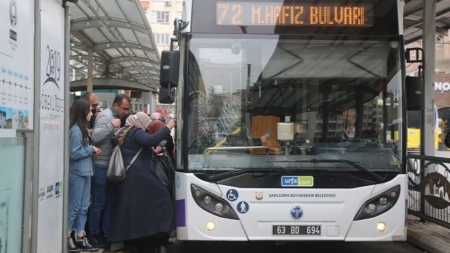 Cumhuriyet Bayramında Urfa’da toplu taşıma ücretsiz