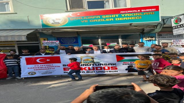 Akçakale’de İsrail protesto edildi