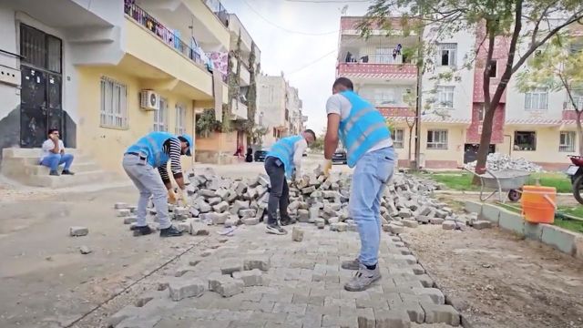 Eyyübiye, sokakları kış için onarıldı