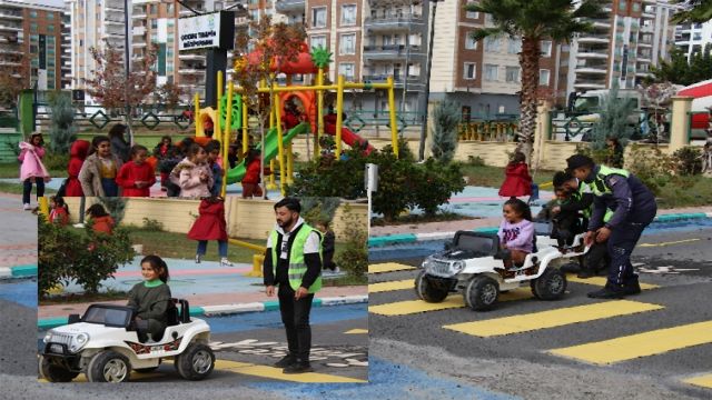 Haliliye’de çocuklara trafik eğitimi verildi