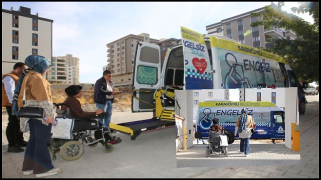 Karaköprü’de ‘Engelsiz Taksi’ ile engelli vatandaşlara ücretsiz hizmet sunuyor