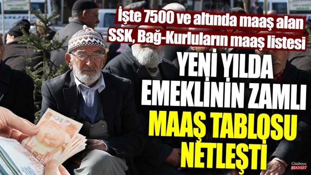 Yeni yılda emeklinin zamlı maaş tablosu netleşti!