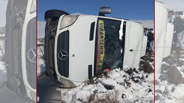 Viranşehir’de minibüs devrildi: 5 yaralı