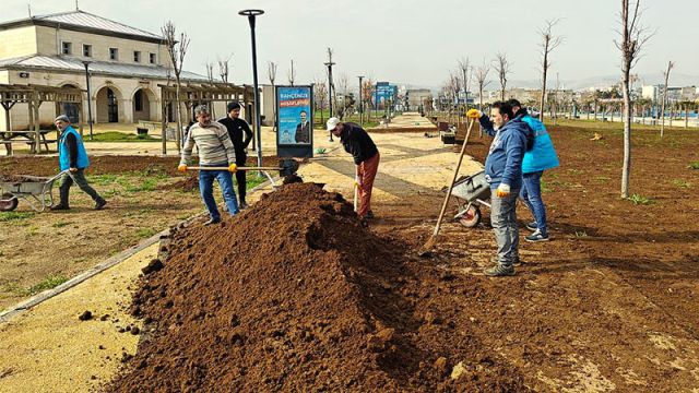 Eyyübiye Millet Bahçesi’nde bakım ve onarım çalışmaları başladı