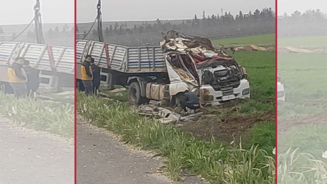 Suruç’taki Ölüm yolunda yine tır devrildi