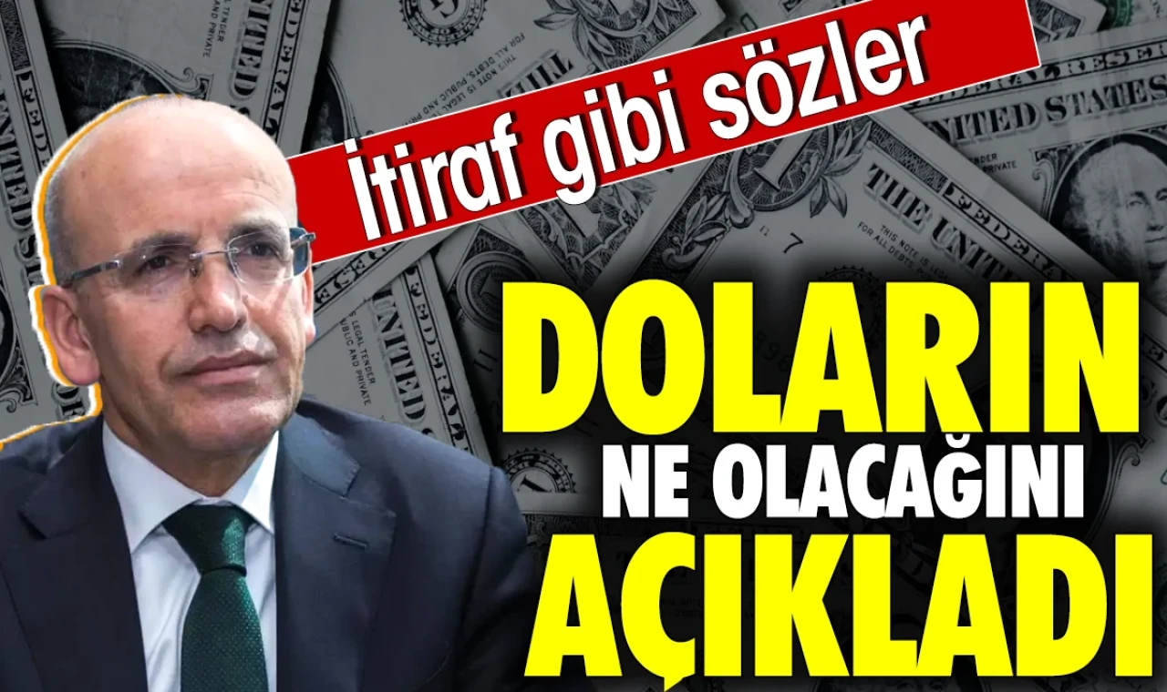 Mehmet Şimşek doların ne olacağını açıkladı. İtiraf gibi sözler