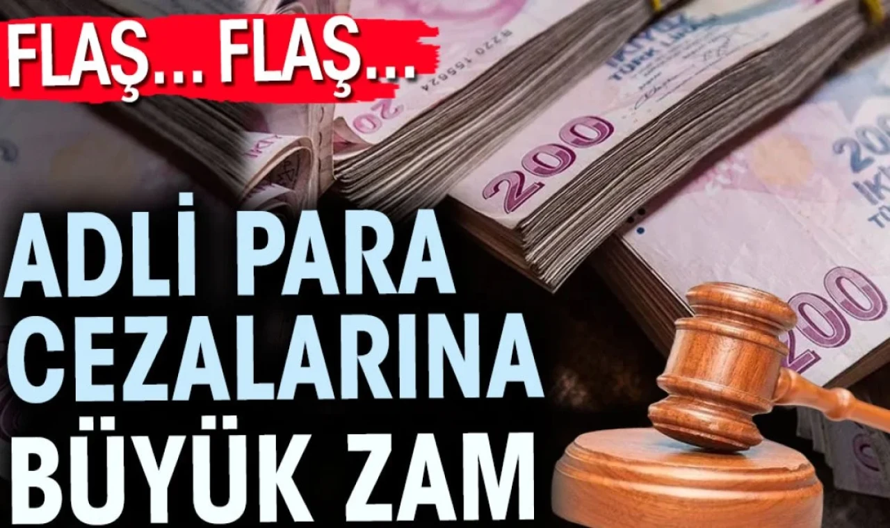 Bakan adli para cezalarında fiyatların değiştiğini duyurarak tek tek açıkladı.