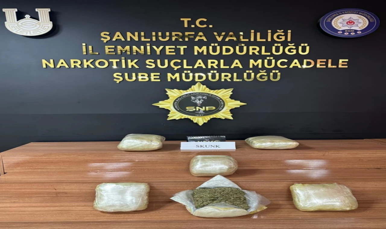 Şanlıurfa'da 19 kilo 150 gram skunk maddesi ele geçirildi