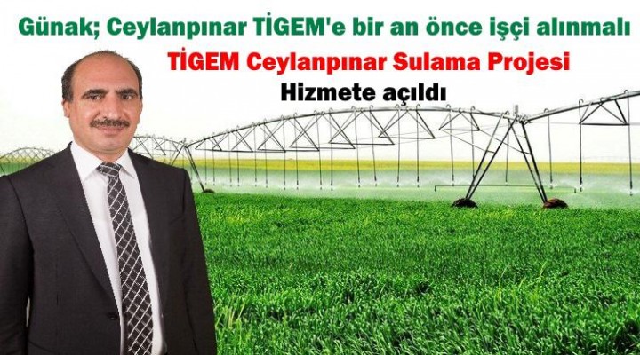 Mehmet Günak’tan yatırım çağrısı