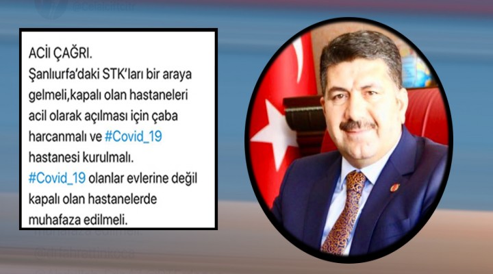 Çiftçinin'' Acil Çağrı'' önerisi üzerine Şanlıurfa'ya hastane yapılacak