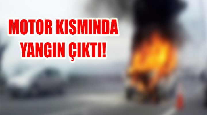 Seyir halindeki otomobil alev aldı!