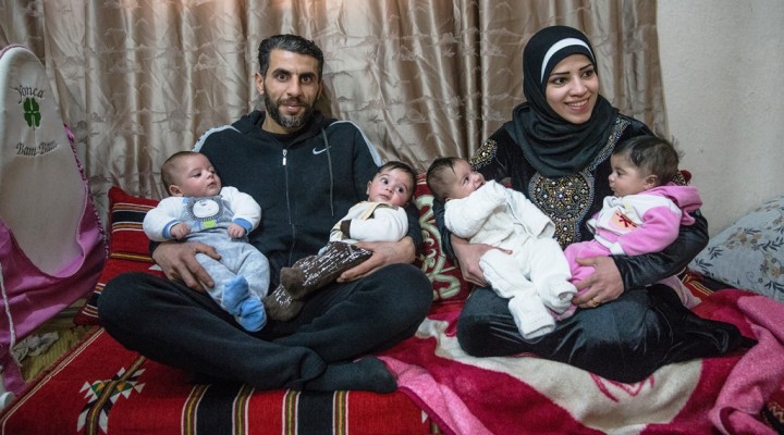 Urfa'da yaşayan Suriyeli aile'nin dördüz çocukları