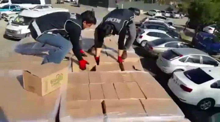 Şanlıurfa'da 262 bin paket kaçak sigara ele geçirildi