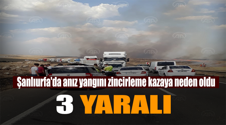 Anız yangını kazaya neden oldu