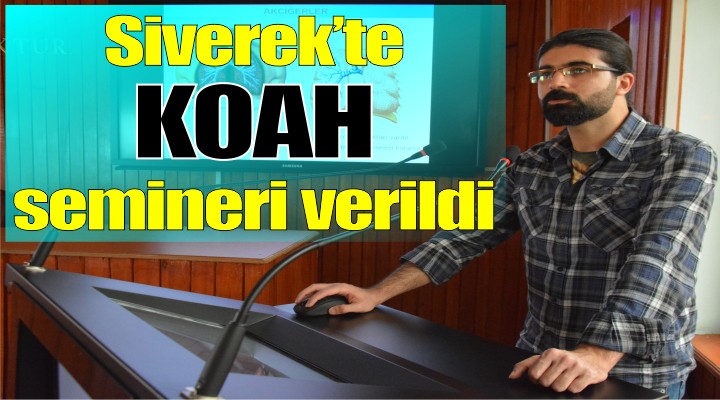 Siverek'te KOAH semineri