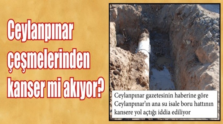 Ceylanpınar çeşmelerinden kanser mi akıyor?