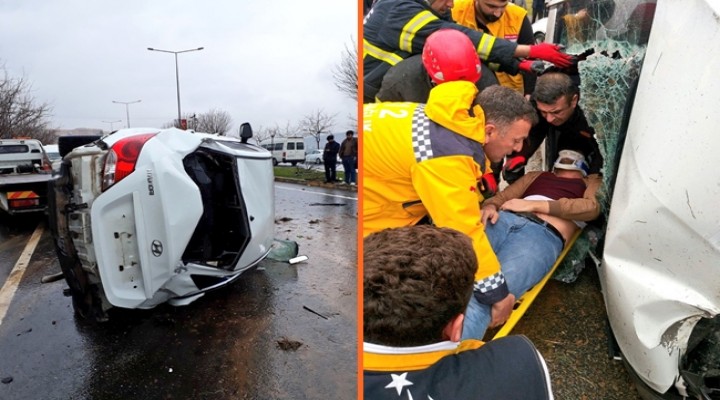 Urfa'da trafik kazası :1 yaralı