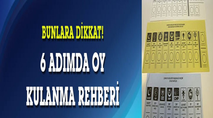 31 Mart seçimleri için 6 adımda oy kullanma rehberi