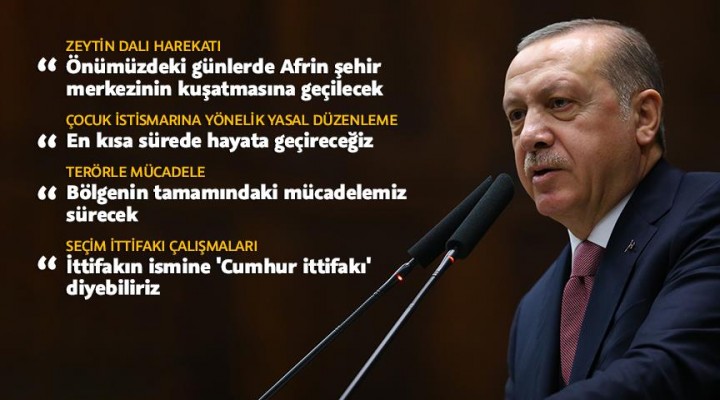 Erdoğan: Afrin şehir merkezinin kuşatmasına geçilecek