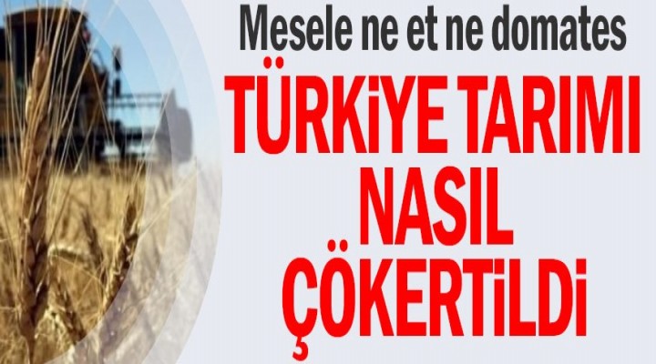 Türkiye tarımı nasıl çökertildi