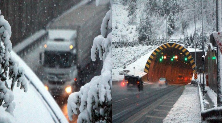 Bolu Dağı'nda yoğun kar yağışı!