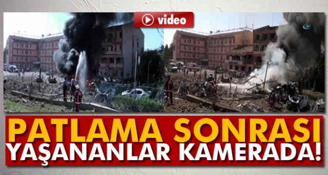 Patlama sonrası yaşananlar kamerada!