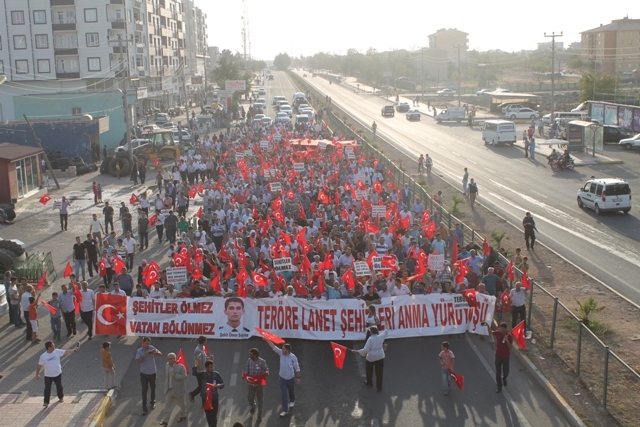 Viranşehir’de teröre lanet yürüyüşü