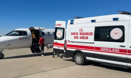 Ambulans uçak 17 aylık çocuk için havalandı