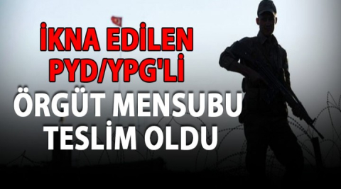 Örgüt mensubu, güvenlik güçlerine teslim oldu