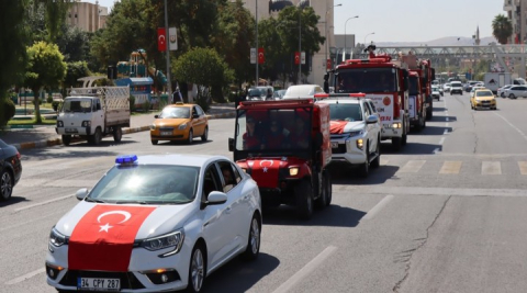 Urfa İtfaiyesi’nden Kortejli Kutlama