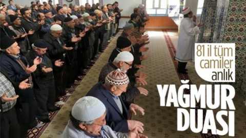 81 ilde cuma namazı sonrasında yağmur duası edildi