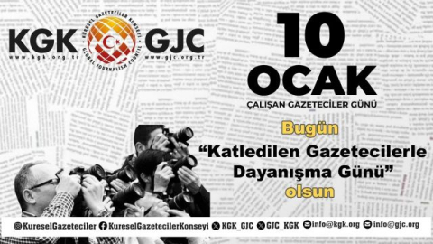 KGK’ den 10 Ocak Çalışan Gazeteciler Günü mesajı