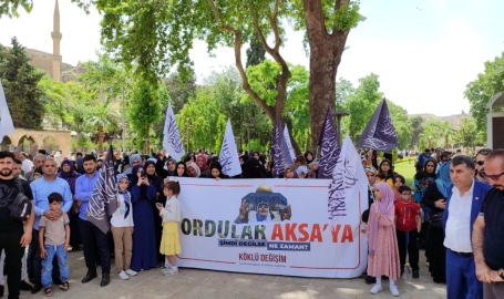 Şanlıurfa'da Köklü Değişim'den İsrail Protestosu