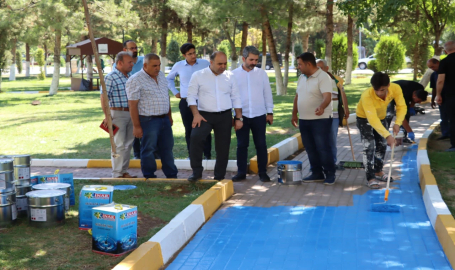 Karaköprü Yeşil alanlar bakım ve onarım tam hız!