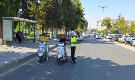 Şanlıurfa'da trafik ekiplerinden motosiklet sürücülerine af yok